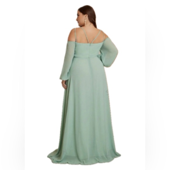 2/$100 SHEIN Belle Off Shoulder Bridesmaid Dress Formal Plus Size 14 1XL NEW NWT - Picture 5 of 7